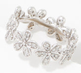 Affinity Diamonds Eternity Flower Ring, Sterling, Size 6